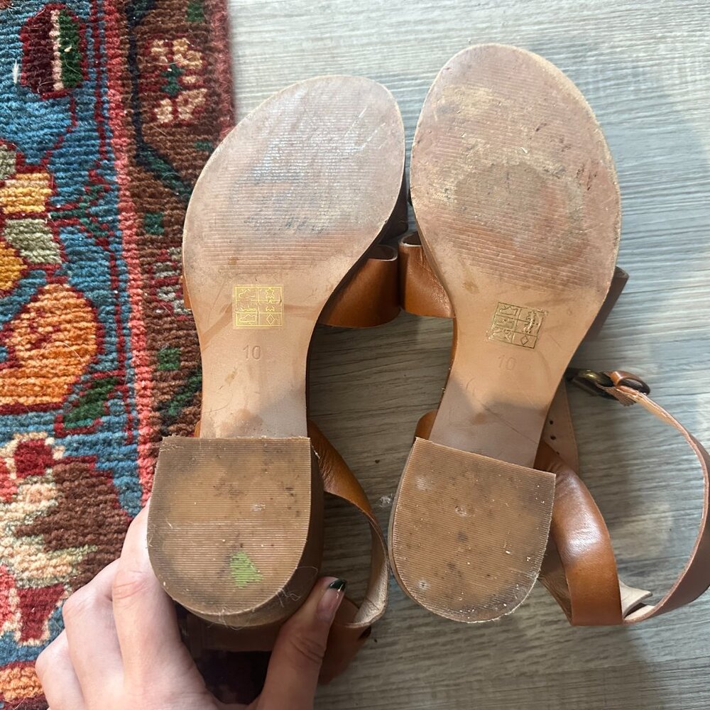 MADEWELL Kate Leather Heel Sandal - Size 10 - Picture 8 of 8